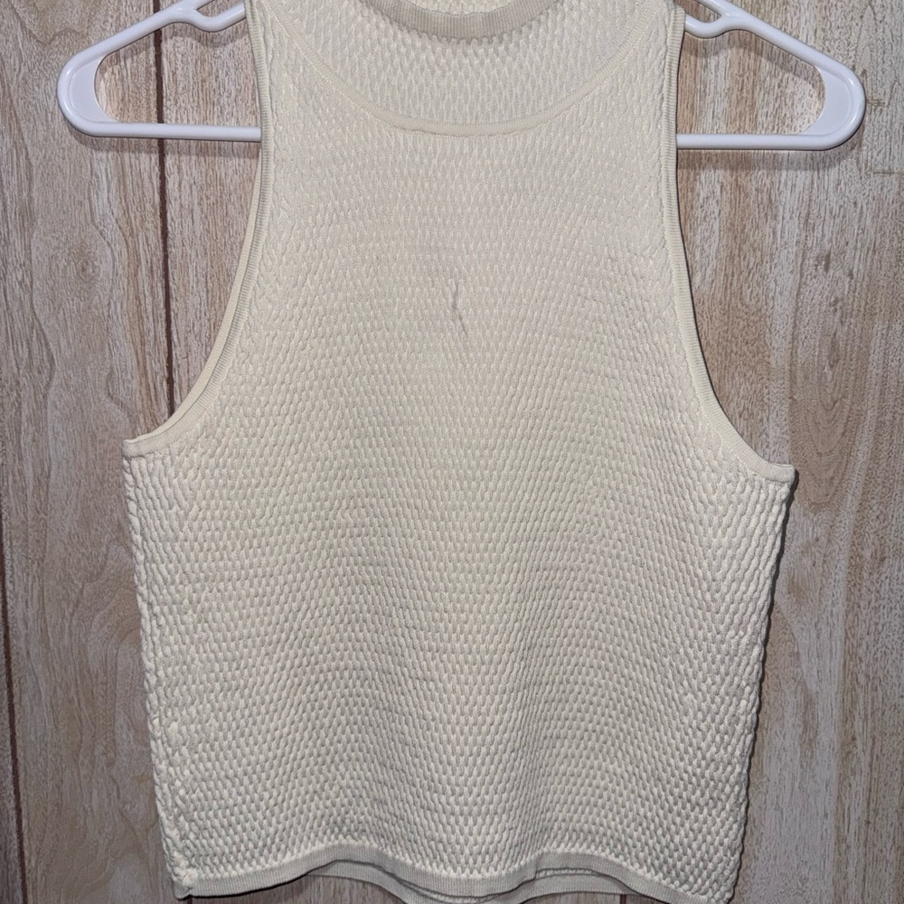 Mittoshop Ivory Knit Tank Top